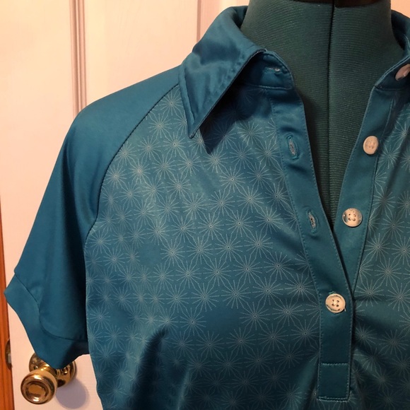 Nike turquoise golf shirt size medium - Picture 2 of 3